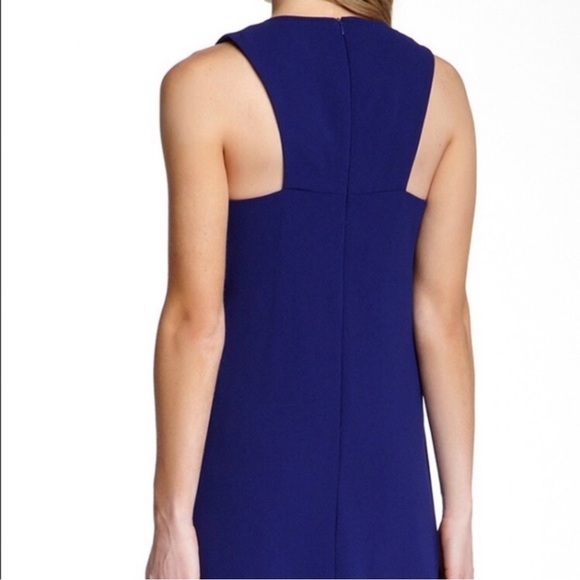 Trina Turk Royal Blue Racerback Cutout Sleeveless Mini LBD Shift Dress Size 4 - Picture 4 of 11